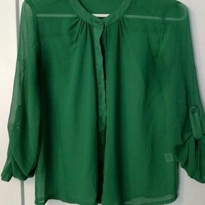 Emerald green blouse